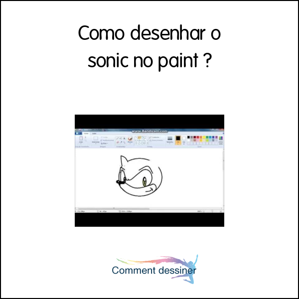 Como desenhar o sonic no paint